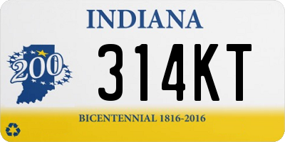 IN license plate 314KT