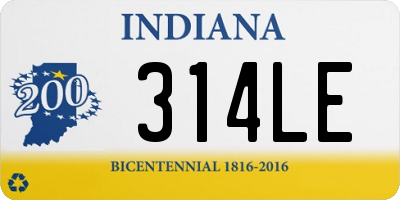 IN license plate 314LE