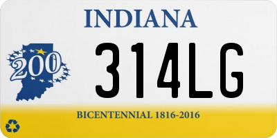 IN license plate 314LG