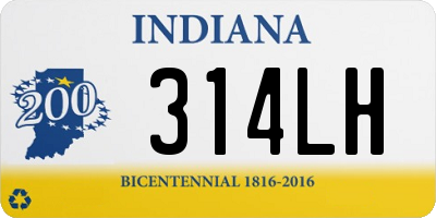 IN license plate 314LH