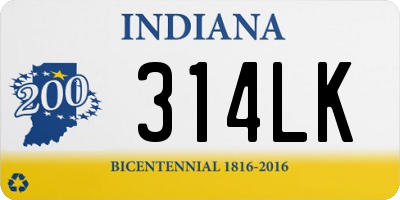 IN license plate 314LK