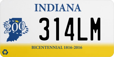 IN license plate 314LM