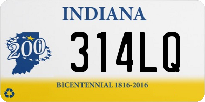 IN license plate 314LQ