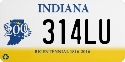 IN license plate 314LU