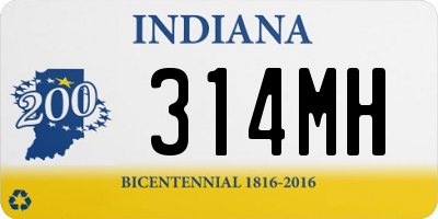 IN license plate 314MH