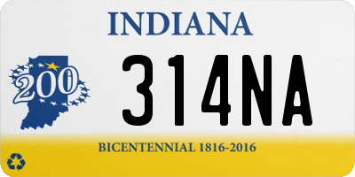 IN license plate 314NA