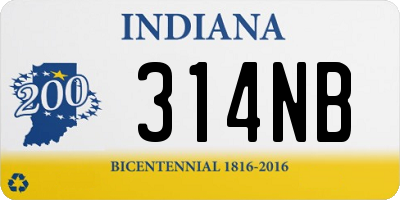 IN license plate 314NB