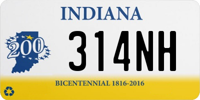 IN license plate 314NH