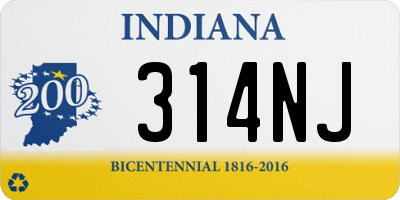 IN license plate 314NJ