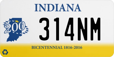 IN license plate 314NM