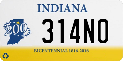 IN license plate 314NO