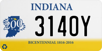 IN license plate 314OY