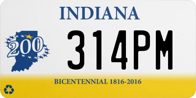 IN license plate 314PM