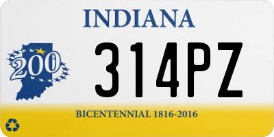 IN license plate 314PZ