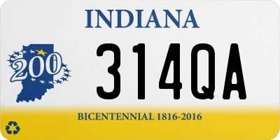 IN license plate 314QA