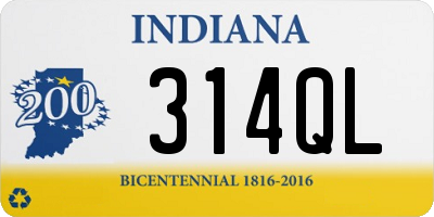 IN license plate 314QL