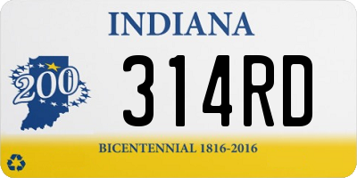 IN license plate 314RD