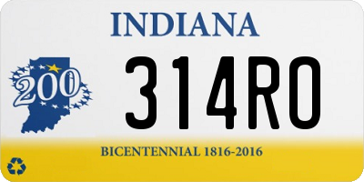 IN license plate 314RO