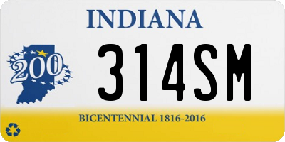 IN license plate 314SM