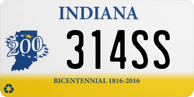 IN license plate 314SS