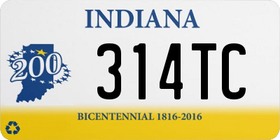 IN license plate 314TC