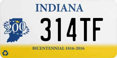 IN license plate 314TF