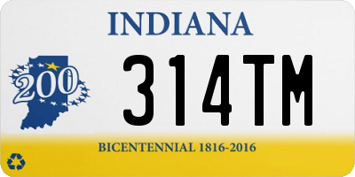 IN license plate 314TM