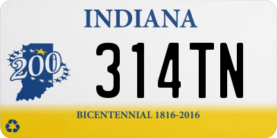 IN license plate 314TN