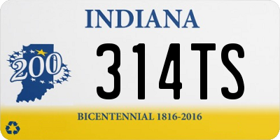 IN license plate 314TS