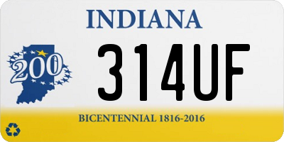 IN license plate 314UF