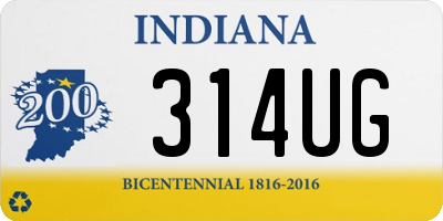 IN license plate 314UG