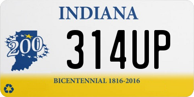 IN license plate 314UP