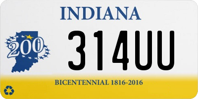 IN license plate 314UU