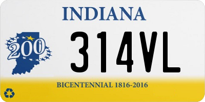 IN license plate 314VL