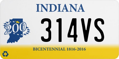 IN license plate 314VS