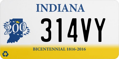 IN license plate 314VY