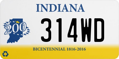 IN license plate 314WD