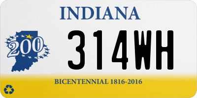 IN license plate 314WH