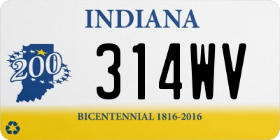 IN license plate 314WV