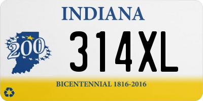 IN license plate 314XL