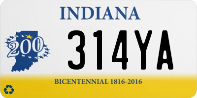 IN license plate 314YA