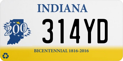 IN license plate 314YD