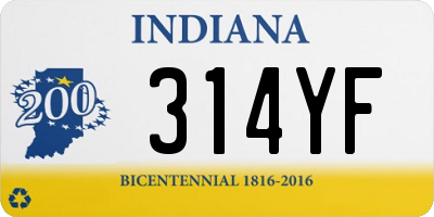 IN license plate 314YF