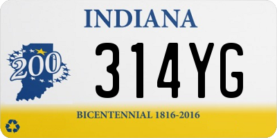 IN license plate 314YG