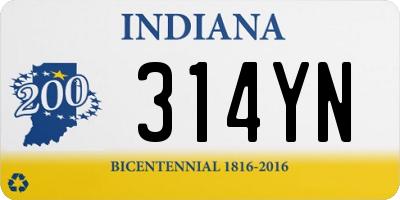 IN license plate 314YN