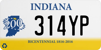 IN license plate 314YP