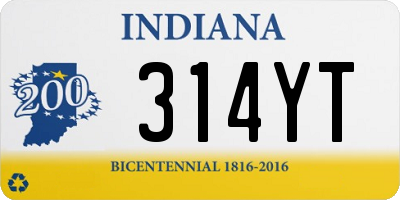 IN license plate 314YT