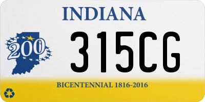 IN license plate 315CG