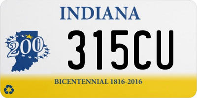 IN license plate 315CU