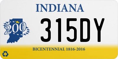 IN license plate 315DY